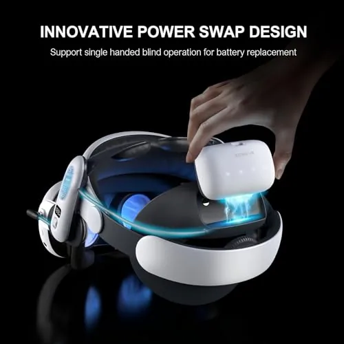 The 10000mAh hot-swappable battery pack being unclipped from the BOBOVR S3 Pro