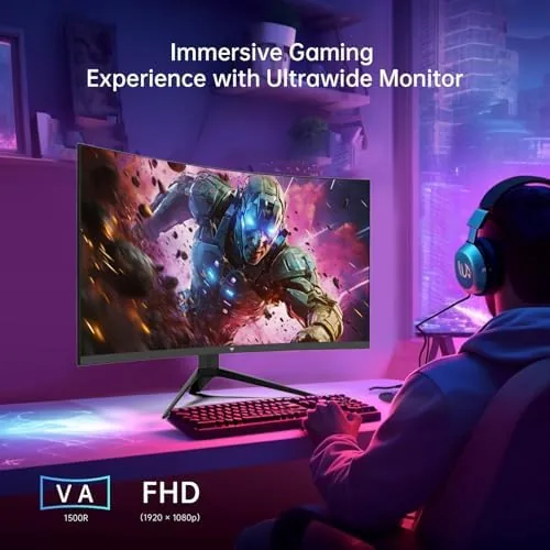 The KTC 32 Inch Curved Gaming Monitor, FHD 1080p 165Hz Curve compared in context