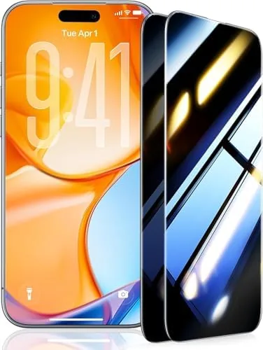 UltraGlass TOP 9H+ Armor for iPhone 15 Pro Privacy Screen Protector, 2 Pack | Review: Tested and Rated