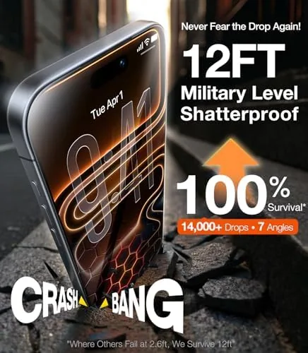 Another view of the UltraGlass TOP 9H+ Armor for iPhone 15 Pro Privacy Screen