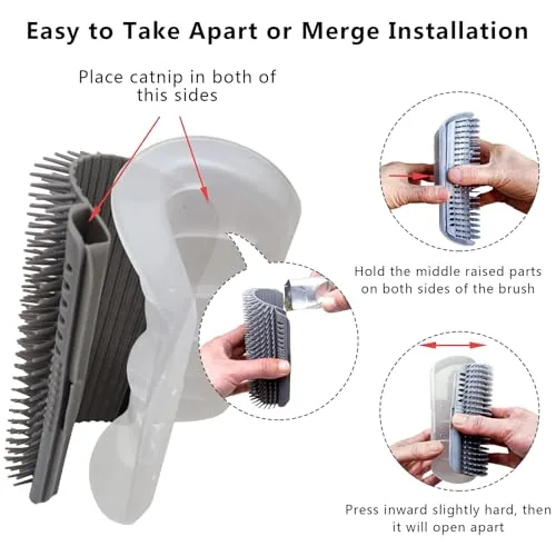 The miwoowim groomer compared with a hand brush and a de-shedding tool