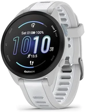 The watch showing a completed interval workout summary
