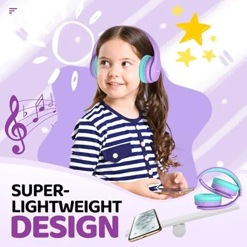 The JoySpark Kids Bluetooth Headphones, Lightweight Wireless Headphones for Kids, 85/94dB compared in context