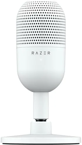 Razer Seiren V3 Mini USB Microphone, Supercardioid Condenser Mic, White | Tap-to-Mute Sensor with Review: Tested and Rated
