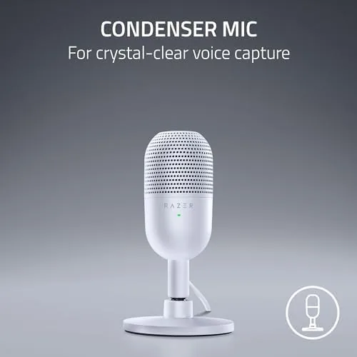 Close look at the Razer Seiren V3 Mini USB Microphone, Supercardioid Condenser Mic, White build quality