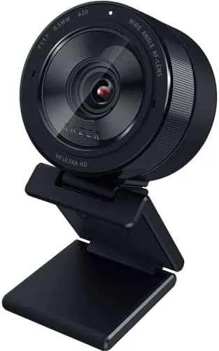 Razer Kiyo Pro Ultra 4K webcam mounted on a monitor with the shutter closed