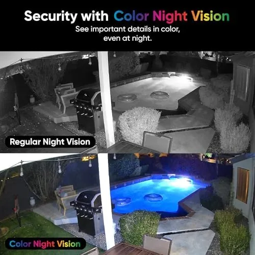Two Wyze Cam v4 cameras side by side showing the two pack