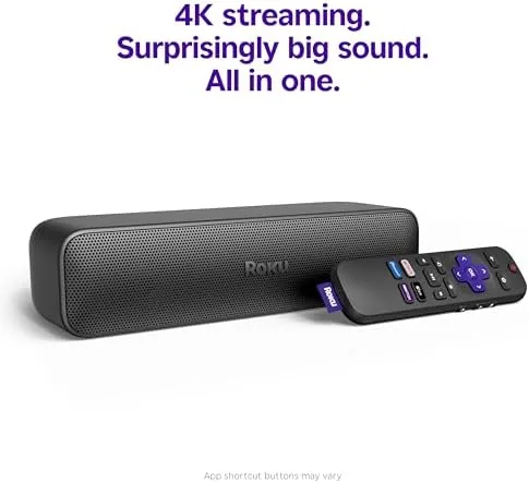 Close-up of the front facing speakers on the Roku Streambar SE