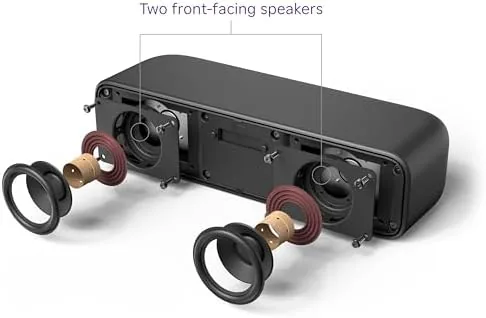 The back panel of the Roku Streambar SE showing HDMI and optical ports