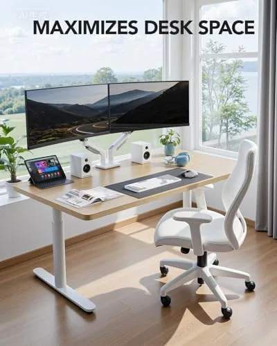 Testing the HUANUO Dual Monitor Stand - Full Adjustable Monitor Desk Mount over two weeks