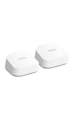 Close up of the Ethernet ports and power connection on the eero 7