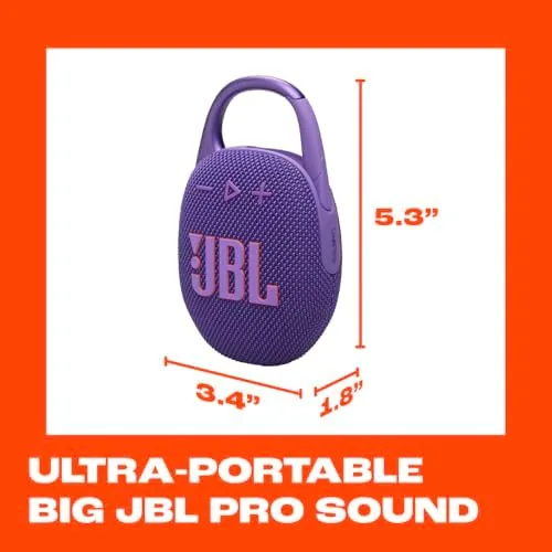 Another view of the JBL Clip 5 - Ultra-Portable Waterproof Speaker - Purple |