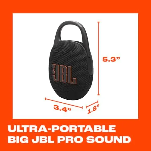 Another view of the JBL Clip 5 - Ultra-Portable, Waterproof & Dustproof Bluetooth Speaker