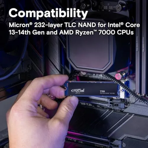 The T705 installed in a workstation with other components visible