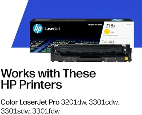 Close look at the HP 218A Yellow Toner Cartridge | Works with Color LaserJet build quality