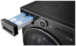 LG ThinQ app on a phone showing the washer dryer cycle status