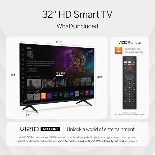 The VIZIO 32-inch HD Smart TV 720p LED w/Alexa Compatibility, Google in real use