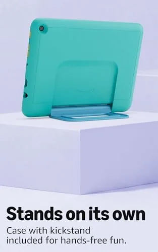 Another view of the Amazon Fire HD 8 Kids Pro tablet (newest model), ages