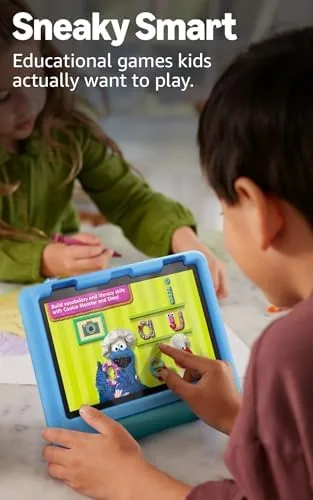 The Amazon Fire HD 8 Kids tablet (newest model), ages 3-7. in real use