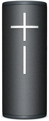 Ultimate Ears Boom 4 portable speaker in its black fabric sleeve