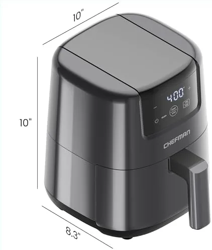 Close look at the CHEFMAN 2 Qt Mini Air Fryer ,  Digital Space-Saving Compact build quality