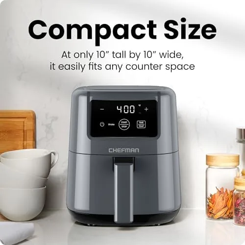 The CHEFMAN 2 Qt Mini Air Fryer ,  Digital Space-Saving Compact in real use
