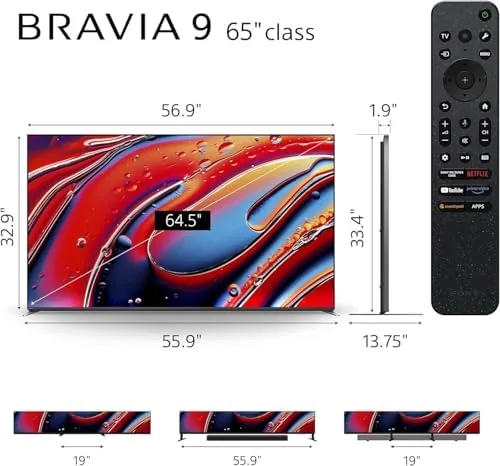 Close look at the Sony 65 Inch BRAVIA 9 Mini LED QLED 4K HDR build quality