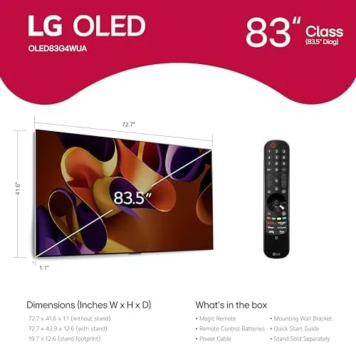 Close look at the LG 83-Inch Class OLED evo G4 Series Smart TV 4K build quality