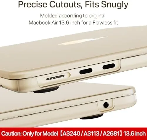 The Soonjet for MacBook Air 13 inch Case with Keyboard Cover in real use