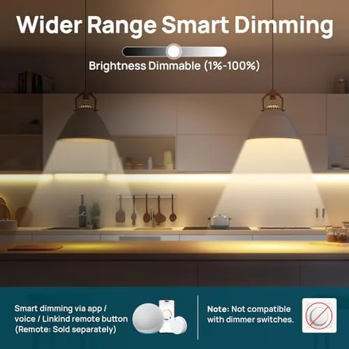 The AiDot app showing the color temperature slider on a phone screen
