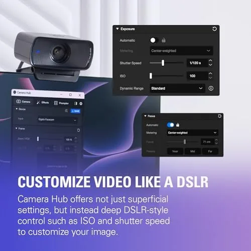 The Elgato Facecam MK.2, Premium Full HD Webcam, HDR compared in context