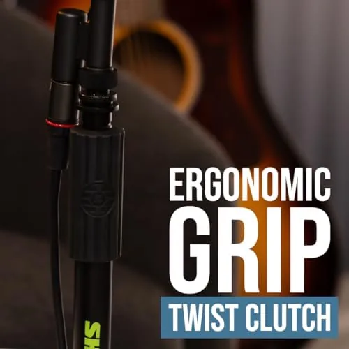 Another view of the Shure by Gator Round Base Desktop Mic Stand with 6"