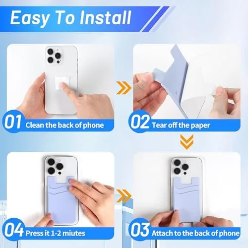 Close look at the SHANSHUI Phone Wallet, 3 Pack Strong Adhesive Silicone Wallet Sleeve build quality