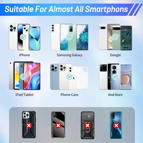 Another view of the SHANSHUI Phone Wallet, 3 Pack Strong Adhesive Silicone Wallet Sleeve