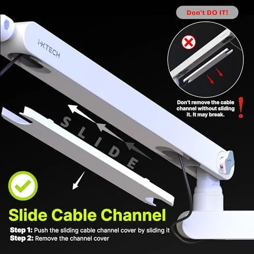 The White Microphone Boom Arm Stand Low Profile Boom Arm Adjustable compared in context