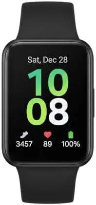 The gray Samsung Galaxy Fit 3 band showing its AMOLED display on a wrist