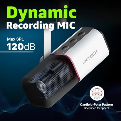 Close look at the Cardioid Dynamic Microphone with Mic Cover, Vocal USB XLR Microphone build quality