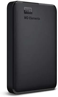 The WD My Book 16TB drive standing on a desk next to a desktop computer