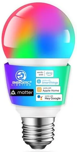 Energetic Light Bulbs Work with Alexa/Apple Home/Google Home/SmartThings, Matter Smart A19 LED Light Bulb Review: Tested and Rated