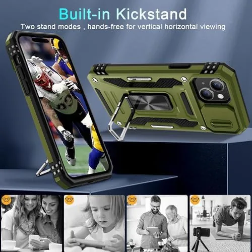 The DEERLAMN Case for iPhone 15 with Slide Camera Cover + in real use