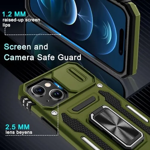 Another view of the DEERLAMN Case for iPhone 15 with Slide Camera Cover +