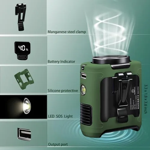 Close look at the CAZOKASI Personal Waist Clip Fan Rechargeable Wearable Hand Free Wearable build quality