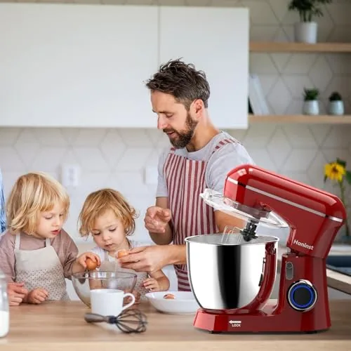 The Honinst mixer bowl and attachments arranged for cleanup