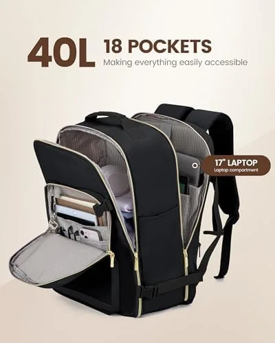 The LOVEVOOK Travel Backpack for Women & Men 40L,Airline Approved Carry in real use