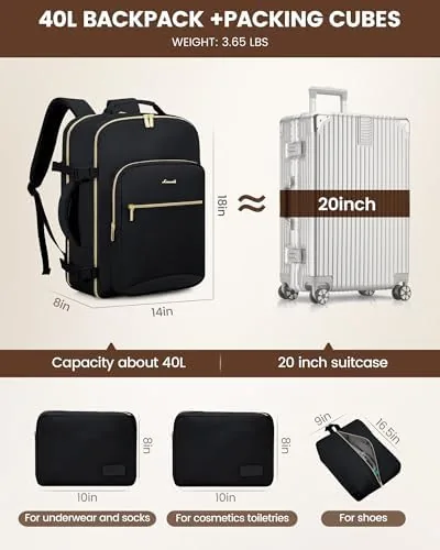 The LOVEVOOK Travel Backpack for Women & Men 40L,Airline Approved Carry compared in context