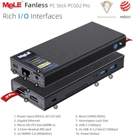 The MeLE PCG02 Pro Mini PC Stick, N100 8GB 256GB Mini in real use
