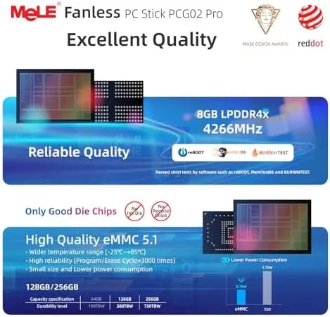 The MeLE PCG02 Pro Mini PC Stick, N100 8GB 256GB Mini compared in context