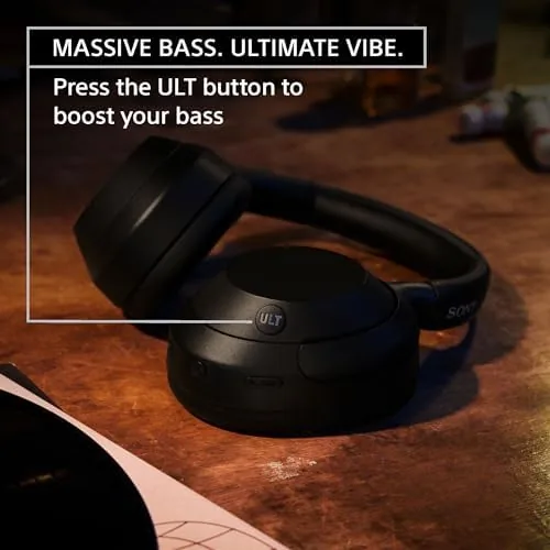 The Sony ULT WEAR Over-Ear Noise Canceling Wireless Headphones, Off White in real use