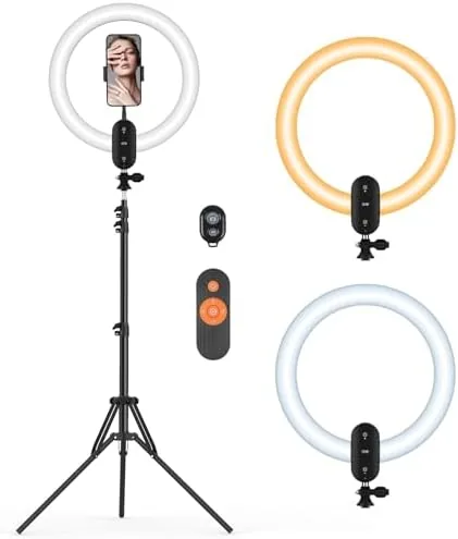 12 inch LED Circle Selfie Ring Light with 63" Tripod Stand 2800mAh Review: Tested and Rated