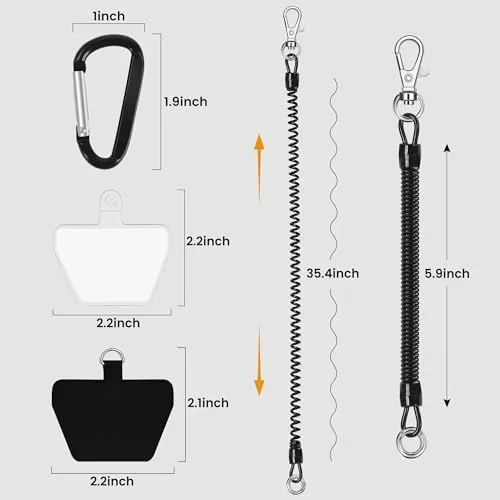 Close look at the Phone Leash with Phone Tether Tabs for Outdoor Skiing Hiking build quality